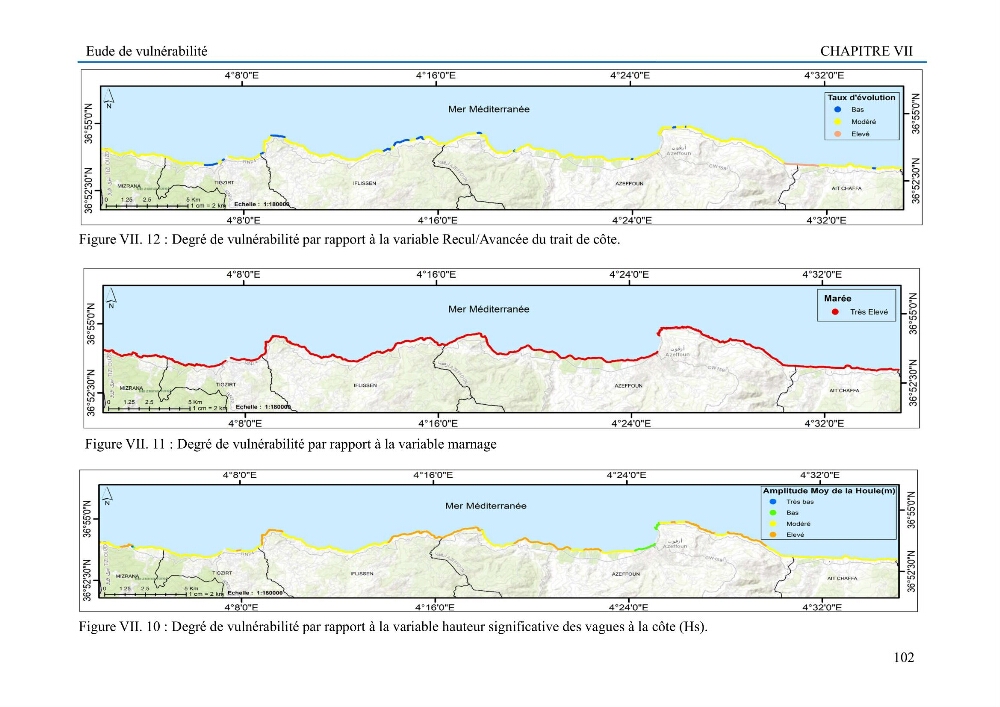 Evaluation de la vulnérabilité du littoral de la wilaya de Tizi-Ouzou face aux de géo-risques côtiers