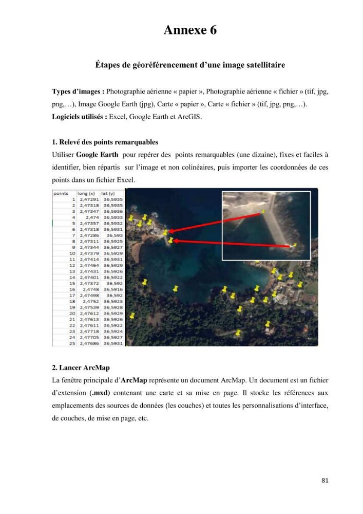 Cartographie de la limite supérieure de l\'herbier à Posidonia oceanica et du Trottoir à Vernets dans la région de Tipaza