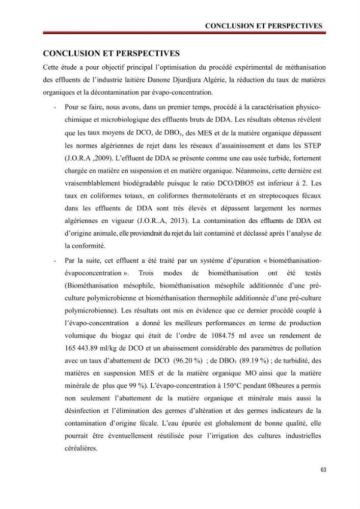Traitement et valorisation des effluents de l’industrie laitière DANONE par biométhanisation couplée à l’évapo-concentration: