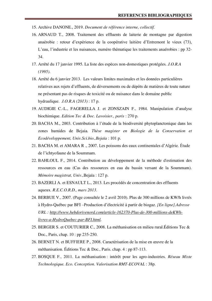 Traitement et valorisation des effluents de l’industrie laitière DANONE par biométhanisation couplée à l’évapo-concentration: