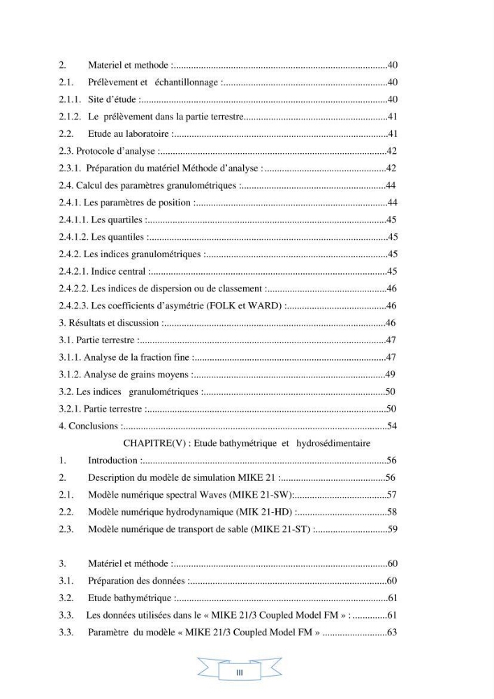 Impact de l’élévation de niveau de la mer et des tempêtes sur l’évolution morpho dynamique de la région Est de la baie d’Alger : simulation numérique des processus hydro-sédimentaires.