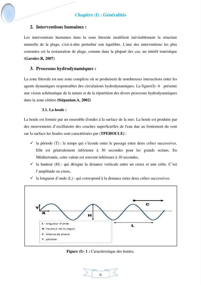 Impact de l’élévation de niveau de la mer et des tempêtes sur l’évolution morpho dynamique de la région Est de la baie d’Alger : simulation numérique des processus hydro-sédimentaires.