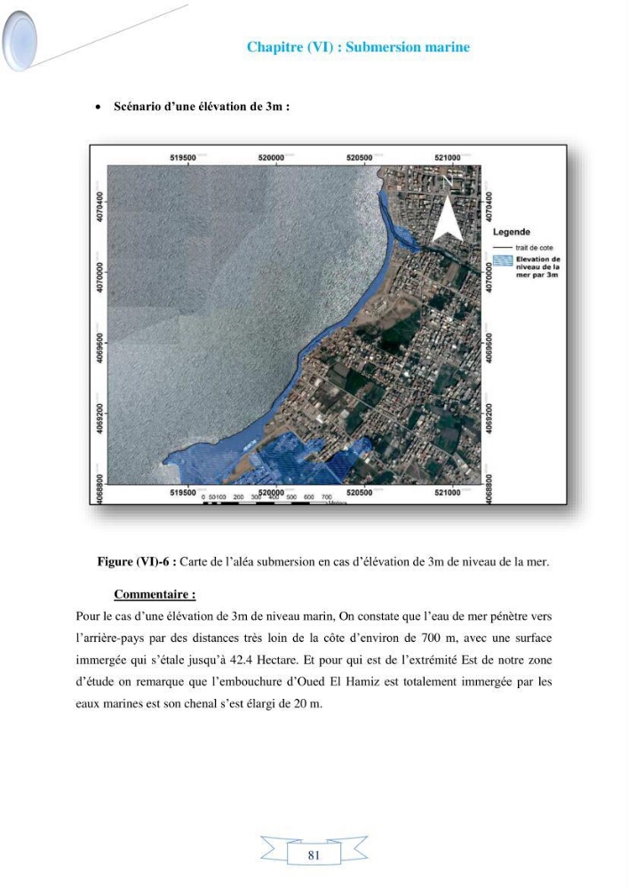 Impact de l’élévation de niveau de la mer et des tempêtes sur l’évolution morpho dynamique de la région Est de la baie d’Alger : simulation numérique des processus hydro-sédimentaires.