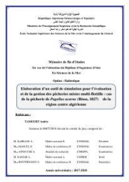Elaboration d’un outil de simulation pour l’évaluation et de la gestion des pêcheries mixtes multi-flottille: cas de la pêcherie de Pagellus acarne (Risso, 1827) de la région centre algérienne