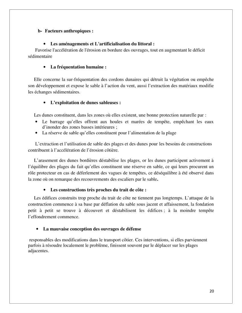 Propositions d\'aménagement et de protection par les méthodes dites \"SOFT\"