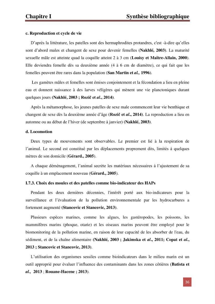 Etude prospective de la pollution marine de la baie d\'Alger: