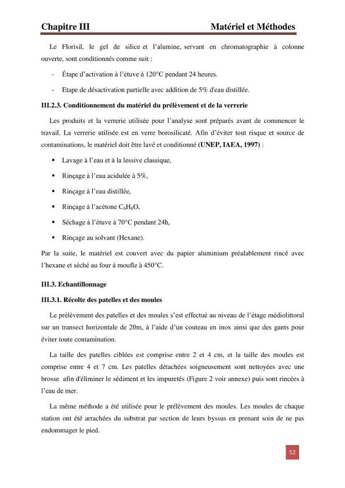 Etude prospective de la pollution marine de la baie d\'Alger: