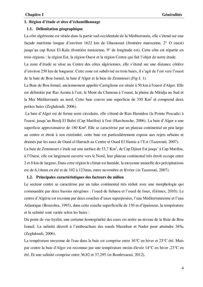 Estimation de la fécondité, de l’âge et modélisation de la croissance des espèces du genre Spicara (Sparidae) de la région centre algérienne.: